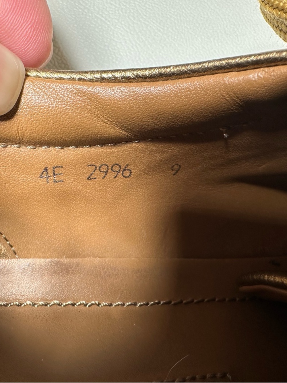 Prada Metallic Gold Buffalo Leather Sneakers - Picture 13 of 16